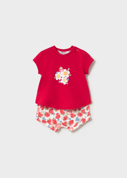Completo 2 pz. corto con short a fragoline MAYORAL