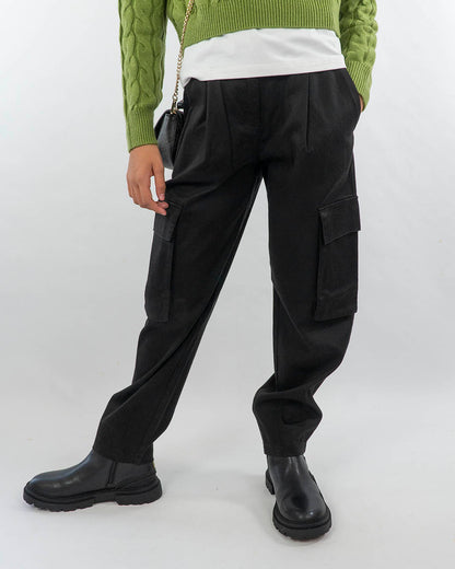 Pantaloni cargo in rasatello di cotone  I DO