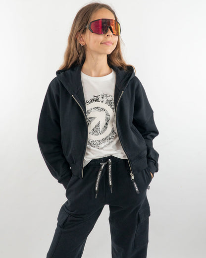 Felpa aperta a peso medio con stampa dietro MELBY