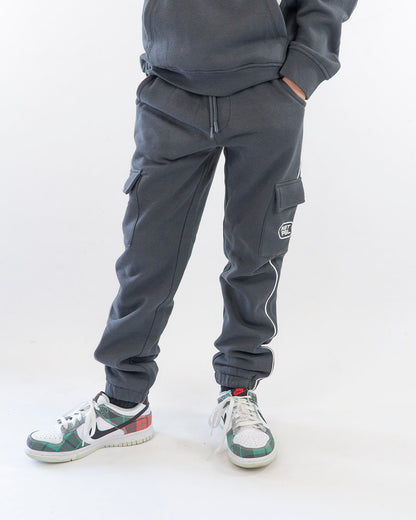 Tuta felpata bicolor con pantaloni cargo I DO