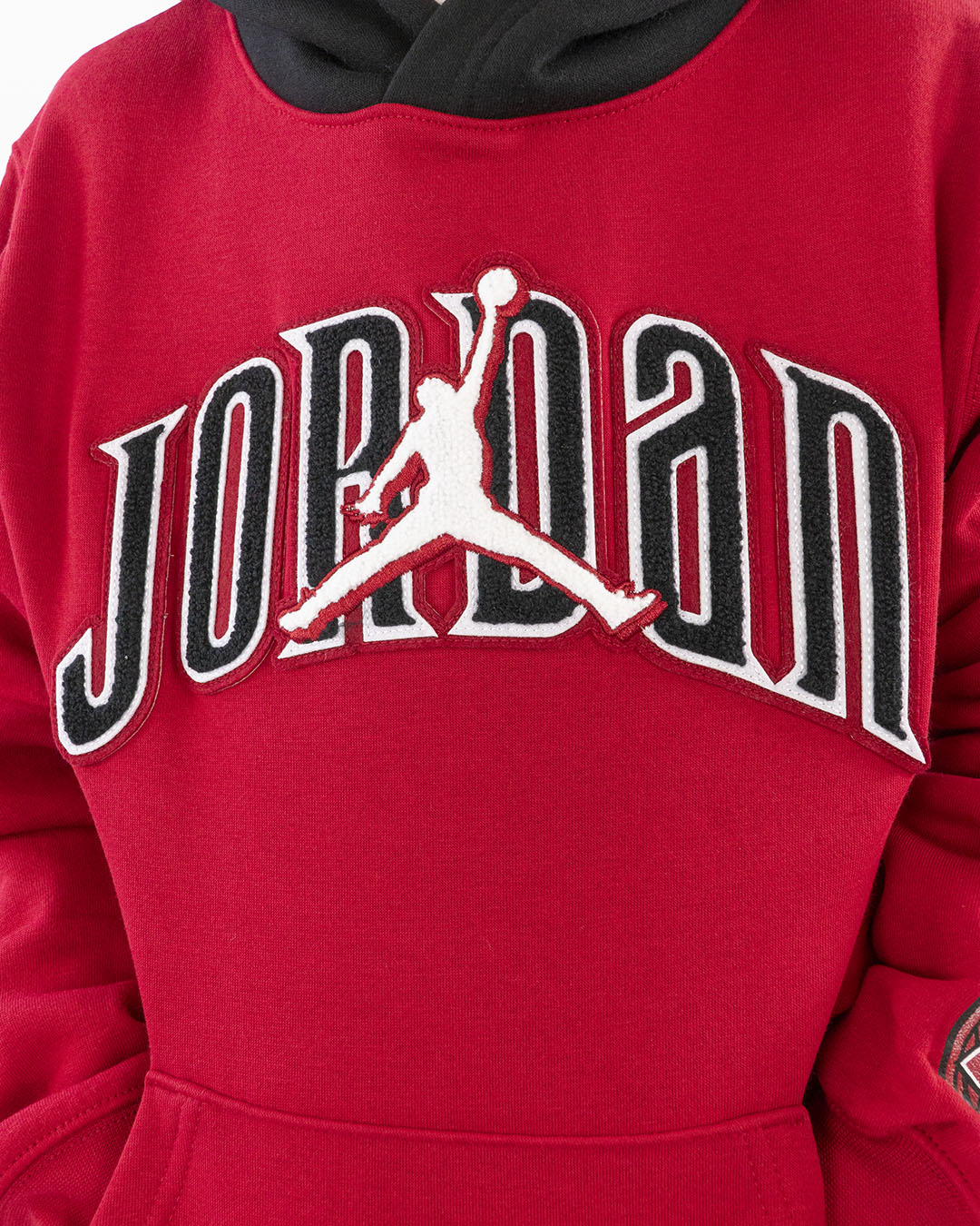 Felpa con logo in spugna in tessuto felpato JORDAN