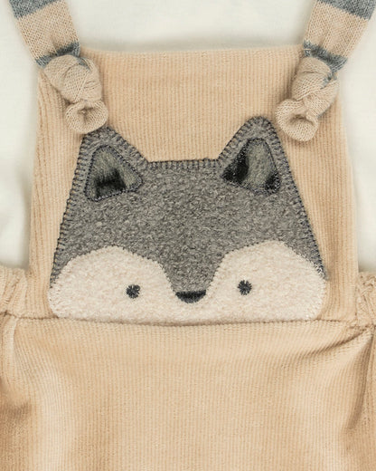 Abito finta salopette in velluto MAYORAL