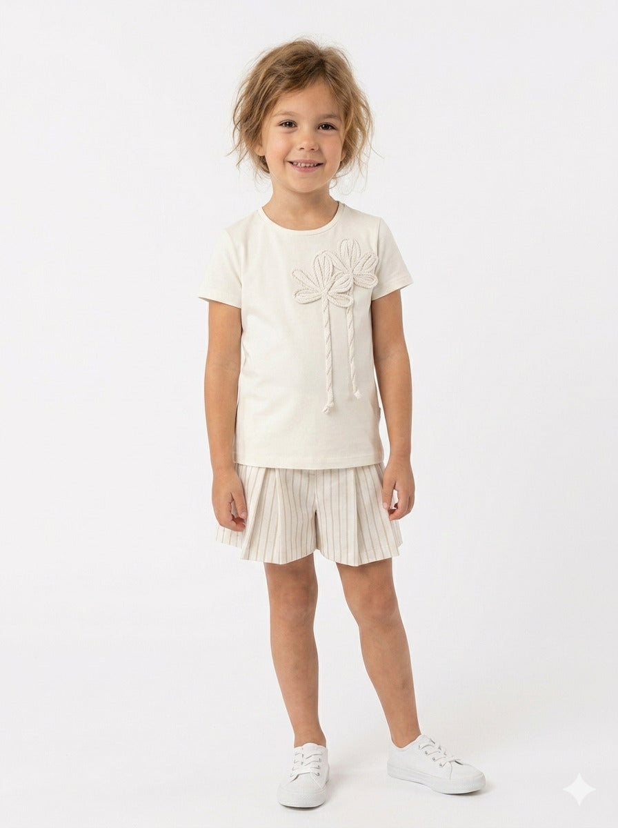 Completo con short in lino art.CO3801-1525 EMC
