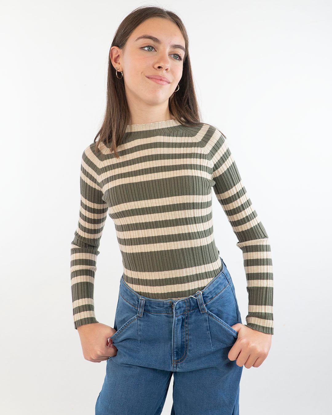 Lupetto in tricot elasticizzato rigato MAYORAL