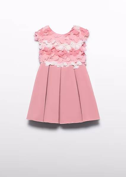 Abito a pieghe con corpino a petali ABEL & LULA