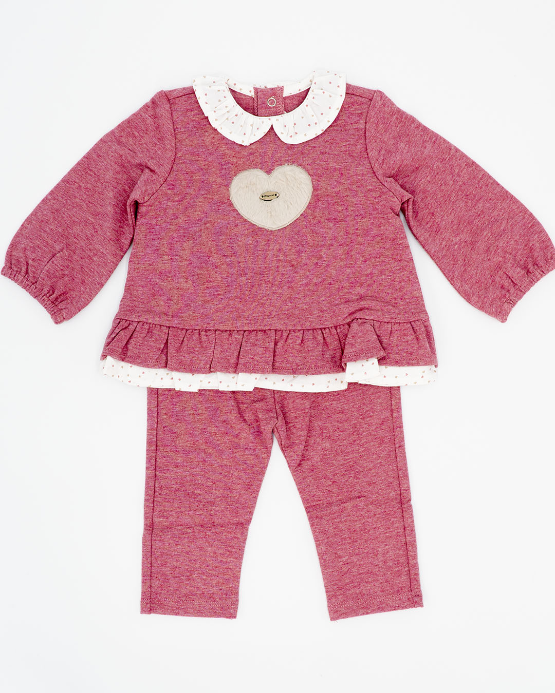 Completo 2 pezzi con cuore e voillant MAYORAL
