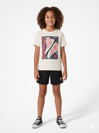 T-shirt con scarpe rosa art.4CJ027-001 CONVERSE