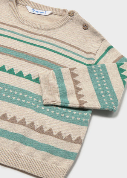 Maglione a fantasia verde art.2.373-081 MAYORAL
