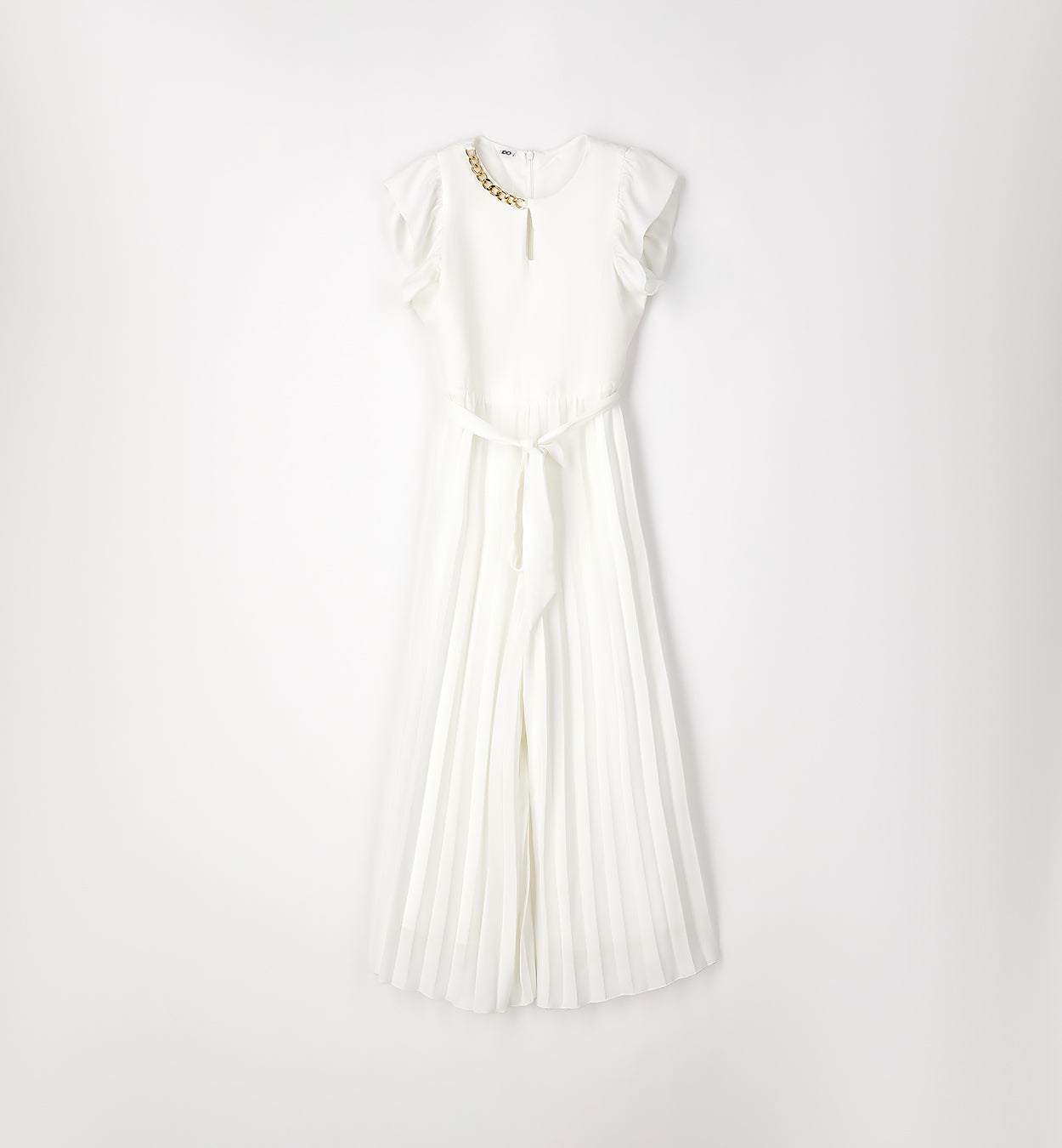 Tuta elegante plissettata con catenina dorata I DO
