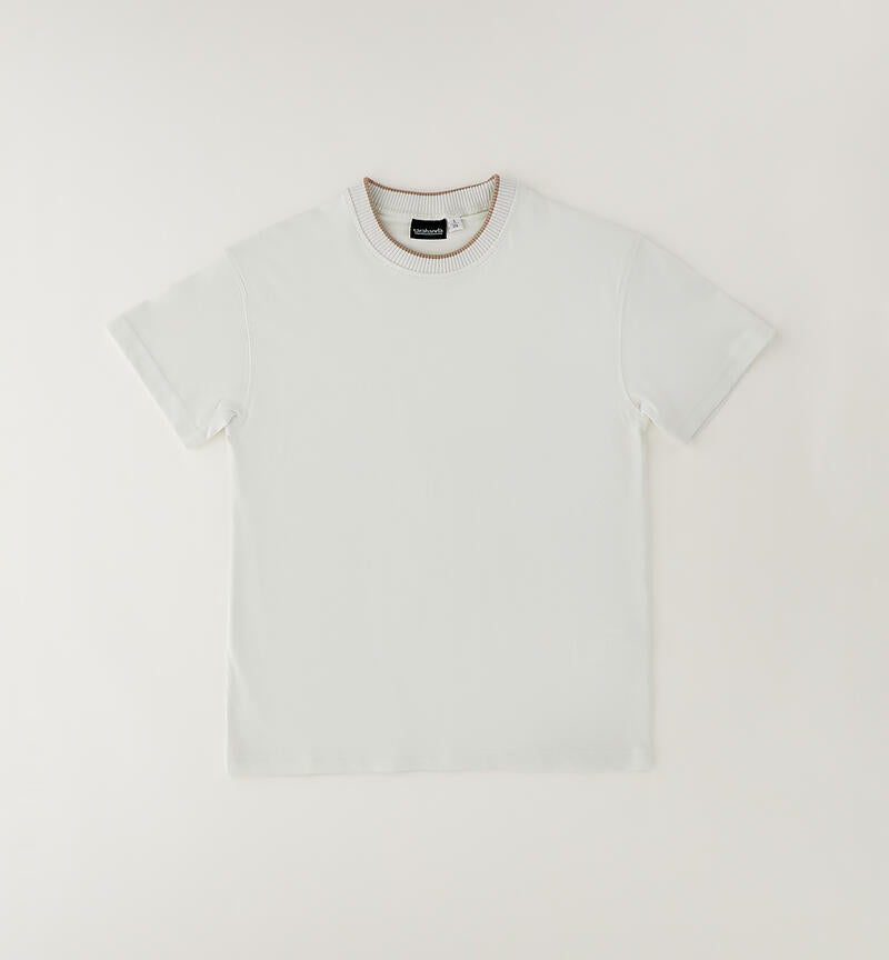 T-shirt con bordino beige art.0.H708-242 SARABANDA