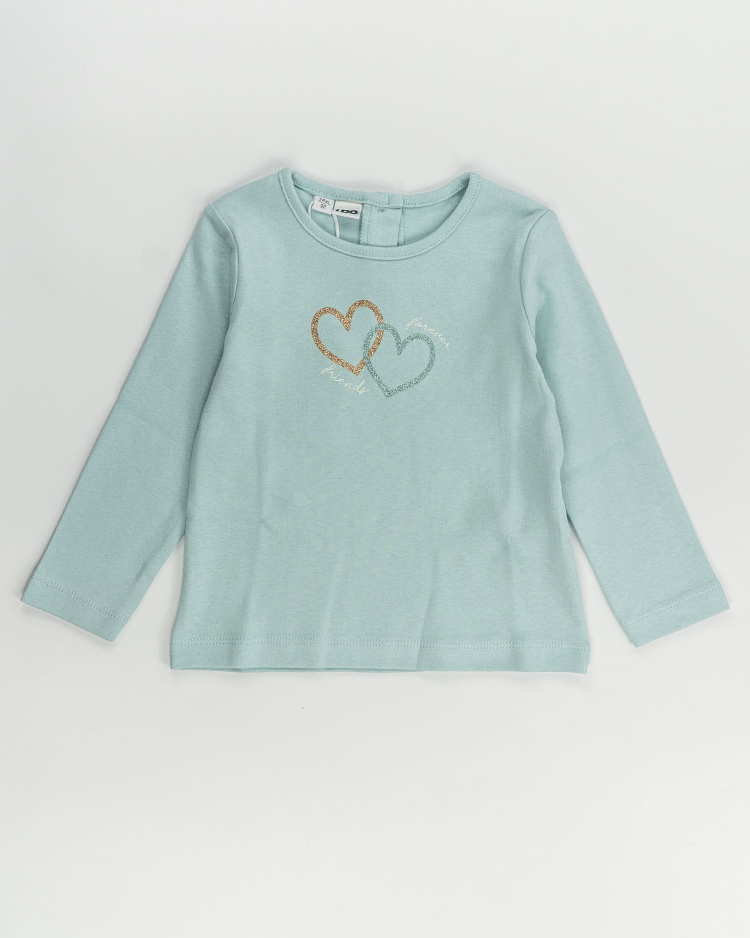 T-shirt manica lunga con cuori glitterati I DO