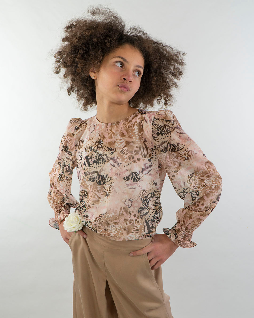 Camicia manica lunga in fantasia Kocca