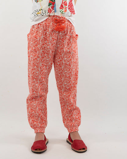 Pantalone lungo morbido fantasia