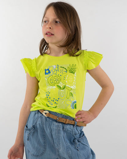 T-Shirt smanicata applicazioni coconut