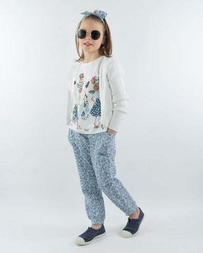 Pantalone lungo morbido fantasia